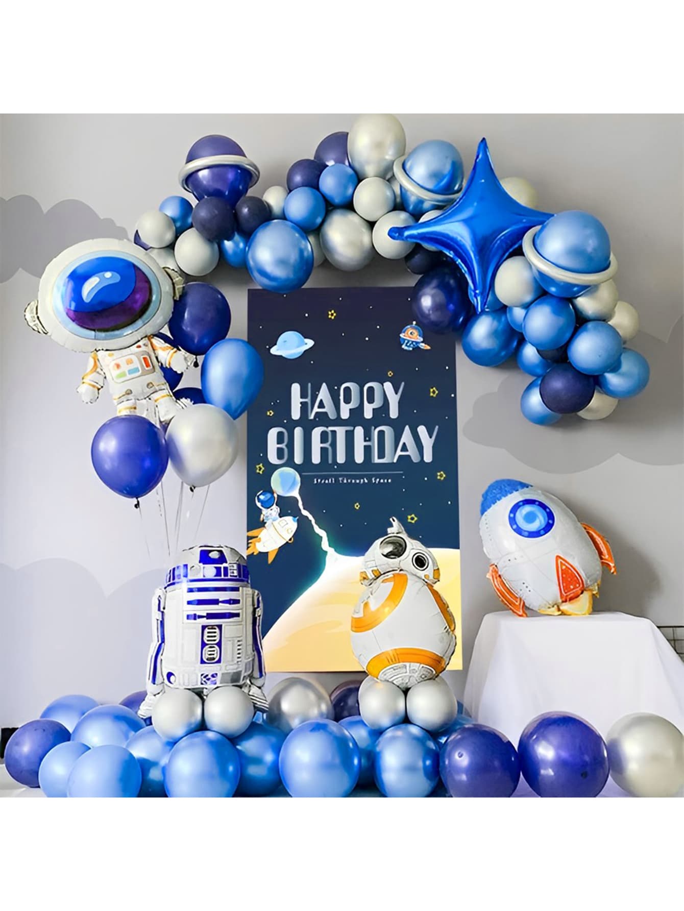 85pcs/Set Ink Blue Latex Balloon Garland Arch Kit Wedding Birthday