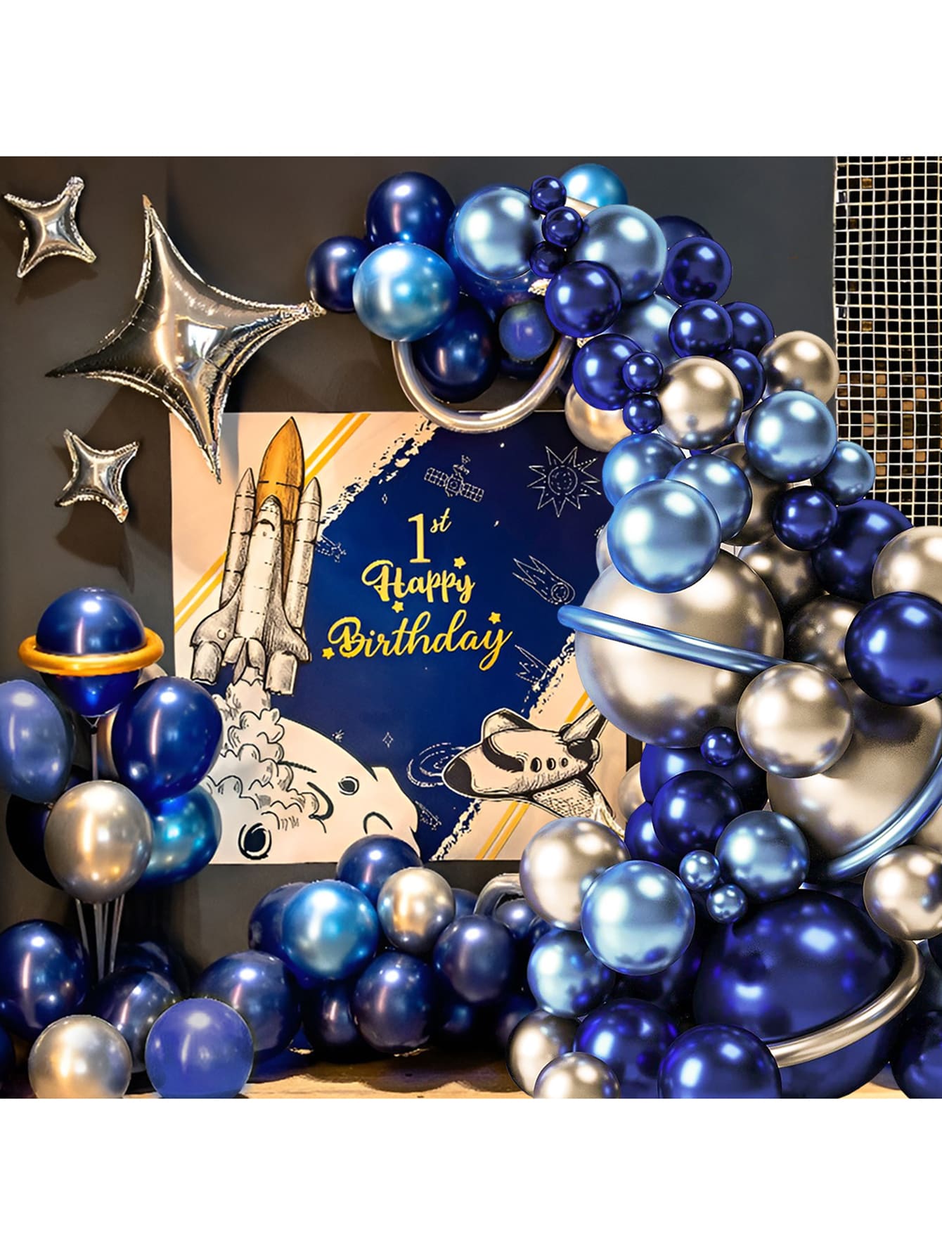 85pcs/Set Ink Blue Latex Balloon Garland Arch Kit Wedding Birthday