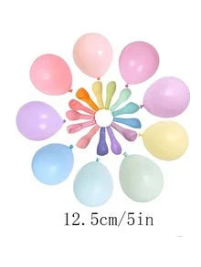 50 piezas de globo súper grueso de 10 pulgadas con colores aleatorios para decoración de fiestas en cumpleaños, días festivos, y decoración de juguetes - Multicolor - Ver 8