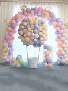 50 piezas de globo súper grueso de 10 pulgadas con colores aleatorios para decoración de fiestas en cumpleaños, días festivos, y decoración de juguetes - Multicolor - Ver 3