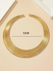 1pc Fashionable Exquisite Metallic Wire Choker Necklace