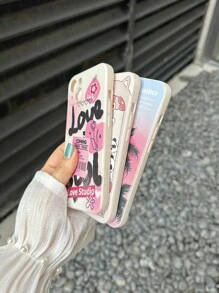 3入組字母圖案手機殼相容於 iPhone15/15Plus/15Pro/15Promax