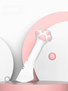 Cat Food Can Opener Spoon, Cat Paw Shaped Tin Can Opener, Wet Food Mixing Shovel, Pet Cat Opening Tool - Pink - View 1