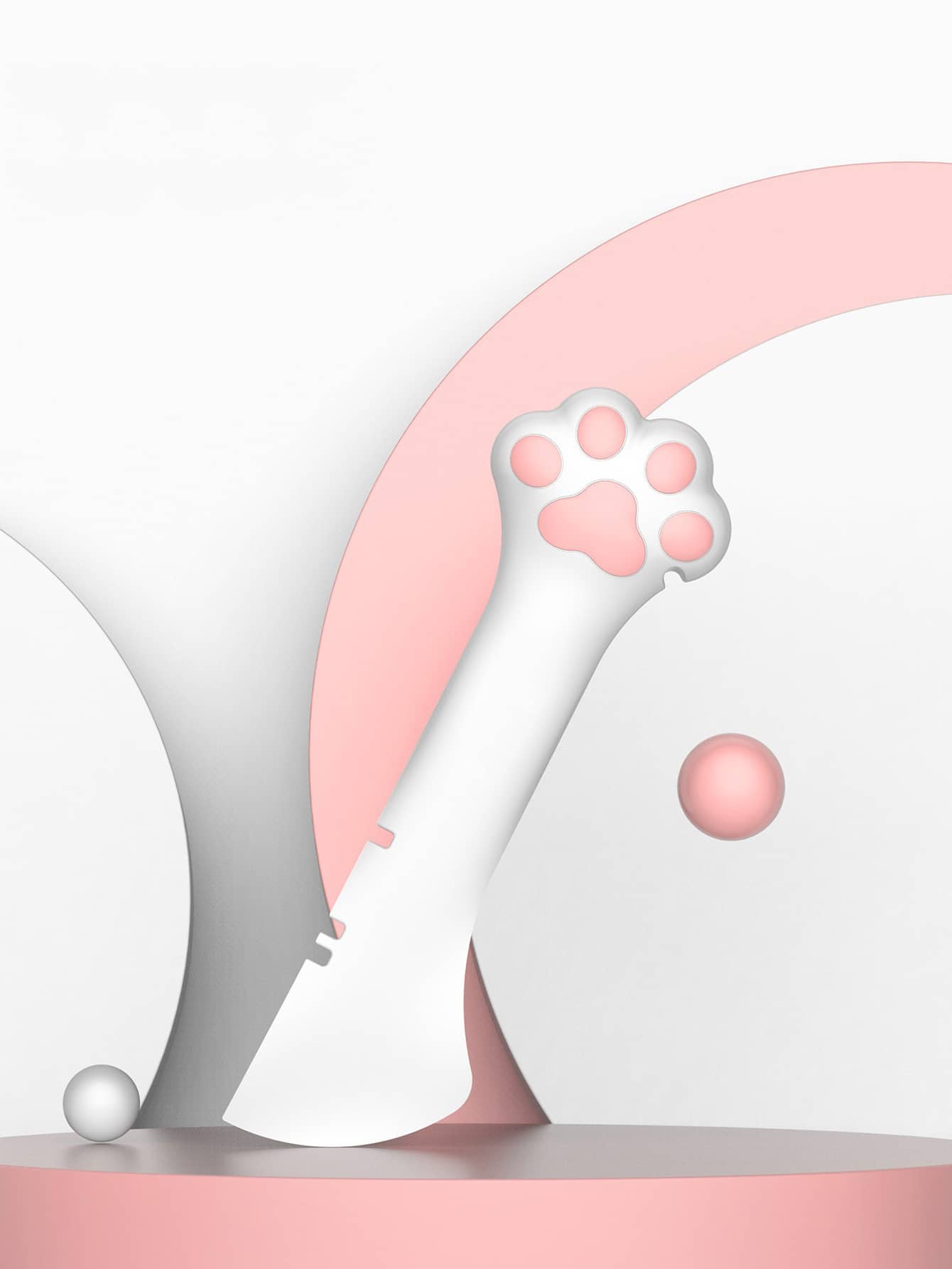 Cat Food Can Opener Spoon, Cat Paw Shaped Tin Can Opener, Wet Food Mixing Shovel, Pet Cat Opening Tool - Pink - View 1