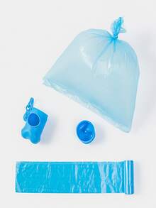 1pc Bone Shape Pet Waste Dispenser + 15pcs Garbage Bags - Blue - View 3