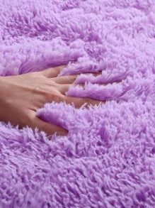 1pc Purple Bedside Mat For Bedroom, Living Room, Coffee Table, Tatami, Modern Simple Nordic Ins Cute Full Cover Mesh Mat ,Room Decor - Purple - View 6