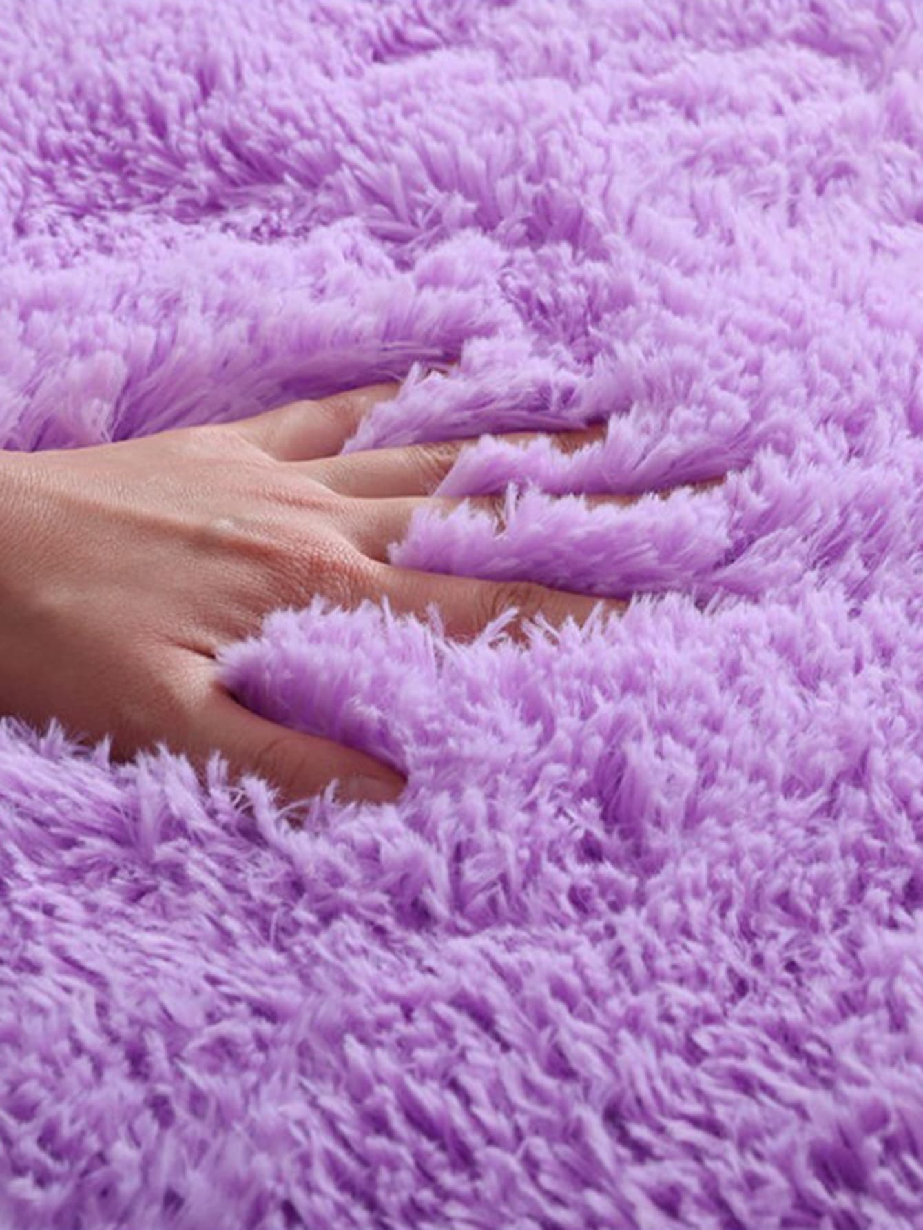 1pc Purple Bedside Mat For Bedroom, Living Room, Coffee Table, Tatami