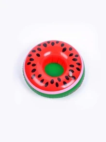 1入組充氣水果杯子杯墊西瓜和檸檬形飲料架適用於水池,漂浮杯墊 - 彩色 - 查看 4