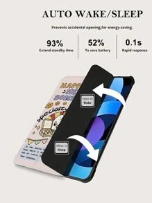 卡通圖案保護套適用於iPad - 彩色 - 查看 7