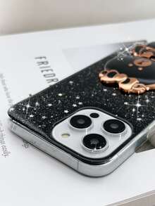 Glitter Phone Case - Black - View 4