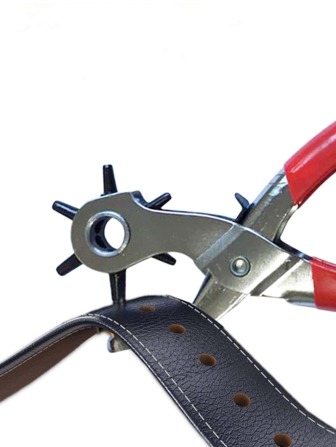 1pc 6-hole & Round Hole Punch Plier For Leather Belt, With Punch Machines