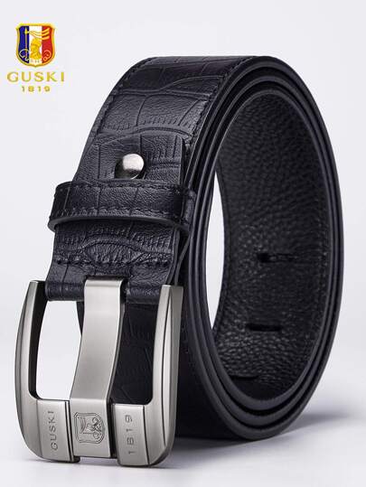 1条男士针扣皮带，适合日常佩戴、工作、秋季、万圣节、秋冬季配饰，适合青少年、青年、男士，休闲、户外、运动、度假、毕业礼物、生日礼物、日常穿着。