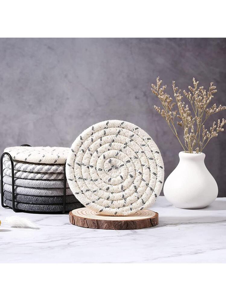 Set di 8 sottobicchieri mandala, ceramica, rotondi, supporto, assorbenti, base sughero antiscivolo, tappetino pietra ceramica, tazze, bicchieri da vino, cucina, bar, 10 cm