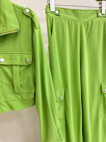 Women Two-piece Outfits - Green - View 1