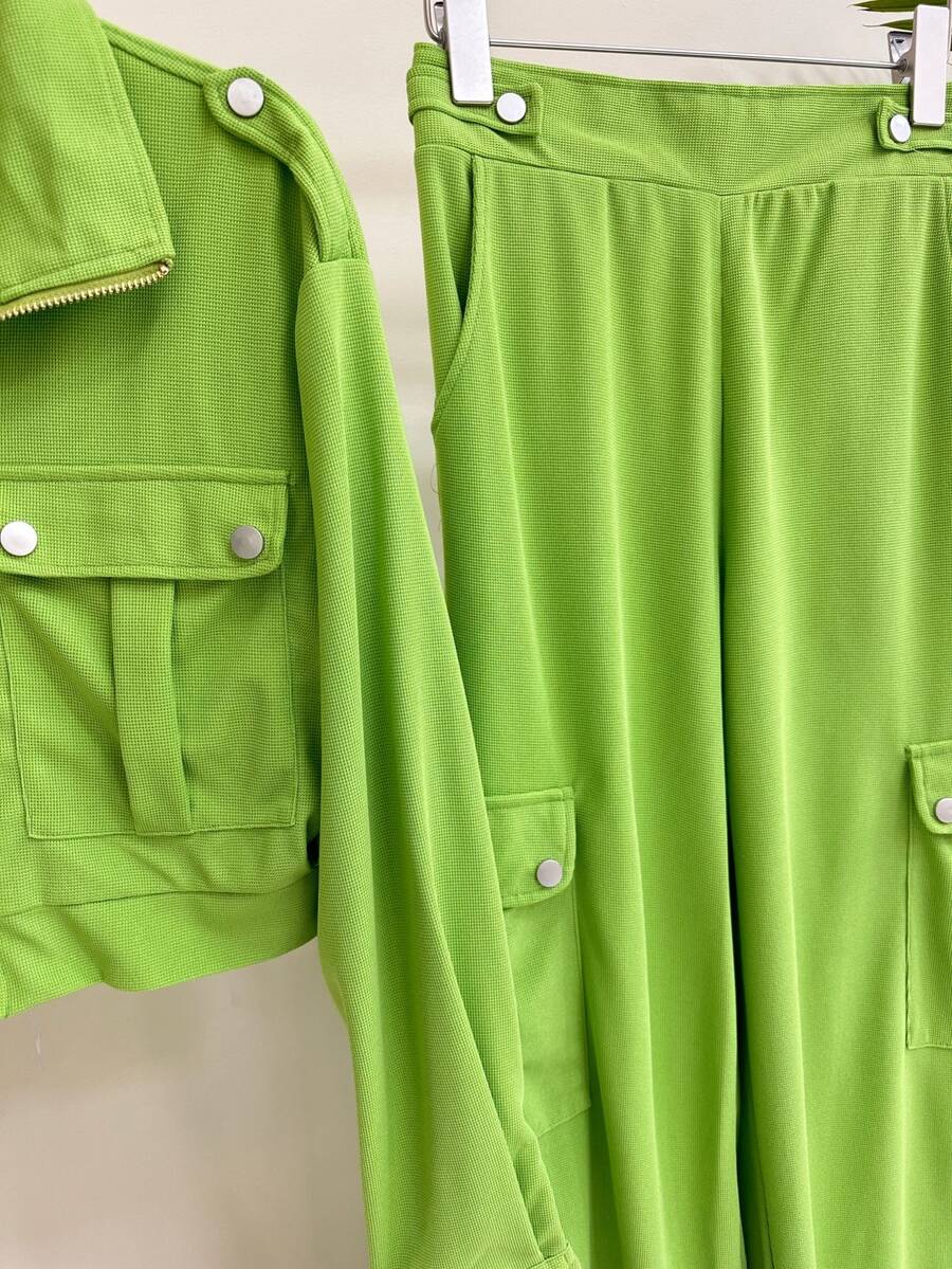 Women Two-piece Outfits - Green - View 1