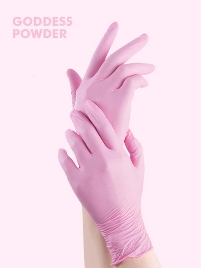 20/50/200/500/1000pcs, Pink Disposable Nitrile Gloves, Latex-Free Rubber-Free Gloves, Household Cleaning Gloves, Waterproof Gloves Suitable For Kitchens, Barbecues, Gardening, Cleaning, Hair Dyeing, Beauty Salons, Household Gadgets,Kitchen,Bathroom,Home,Household Suppliers