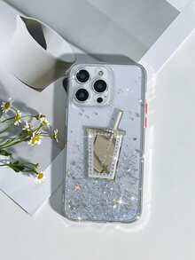 Drinking Bottle Decor Clear Phone Case - White - View 5