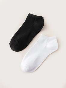 10雙白色MassaP結構男士短襪，適合春夏日常穿著 - 黑與白 - 查看 3