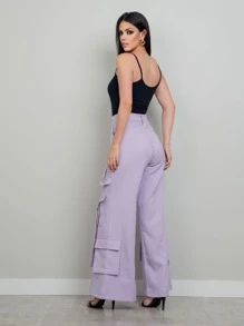 Women Pants - 紫色 - 查看 5