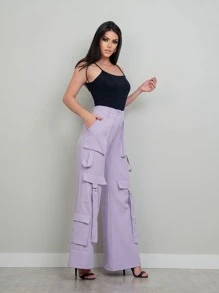Women Pants - 紫色 - 查看 4