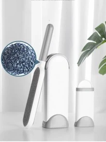 1pc Large Double-sided Pet Hair Remover Brush With Static Electricity - White - View 4