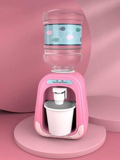 1PC Cartoon Pattern Mini Water Dispenser, Cute Animal Water Dispenser Simulation Kitchen, Interest Children's Play Toys,Christmas Essentials Christmas Gifts