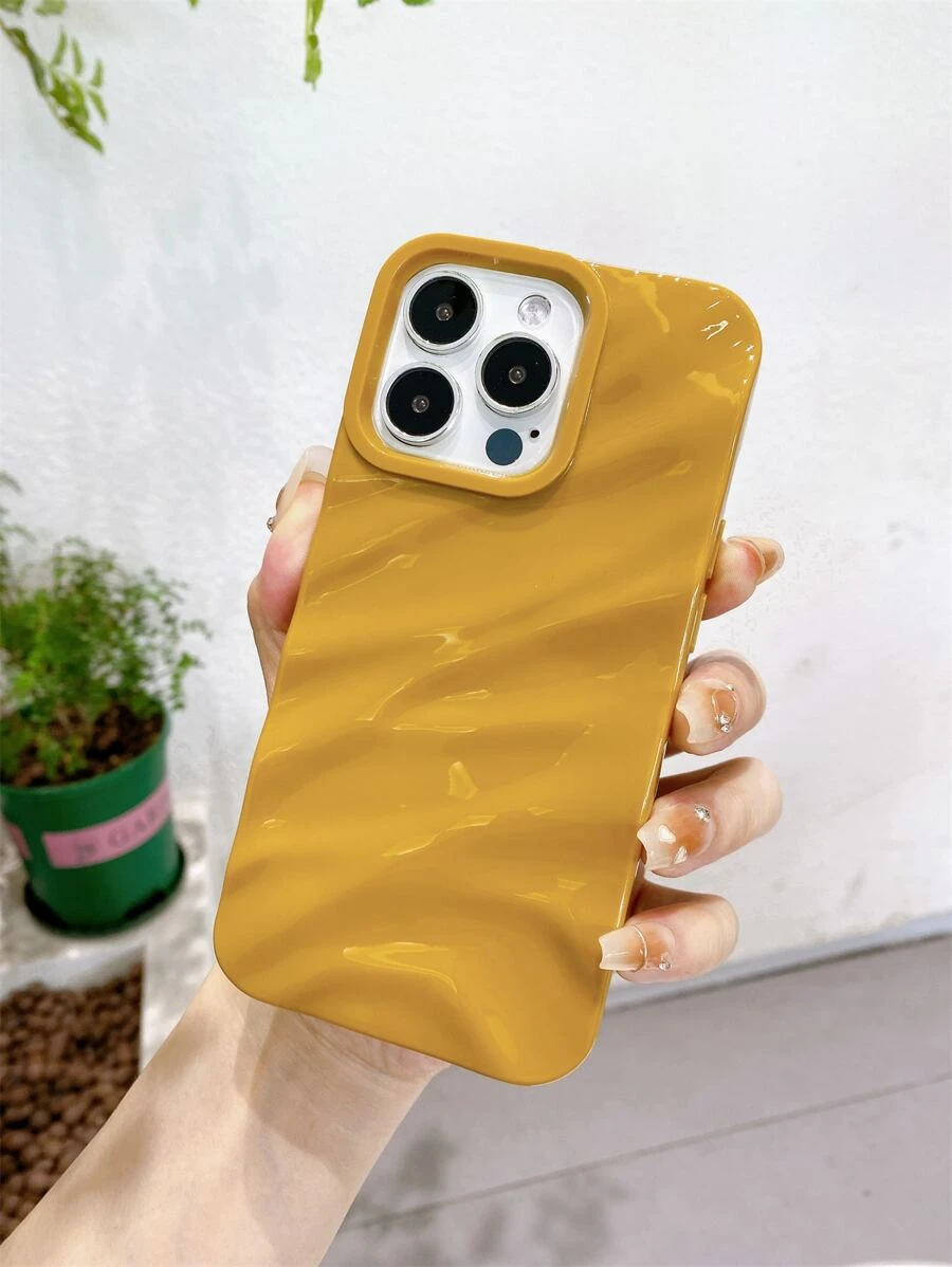 màu trơn Sóng nước Textured Ốp lưng & bao da điện thoại - Màu vàng - Xem 1
