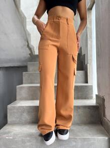 Women Pants - màu nâu - Xem 2