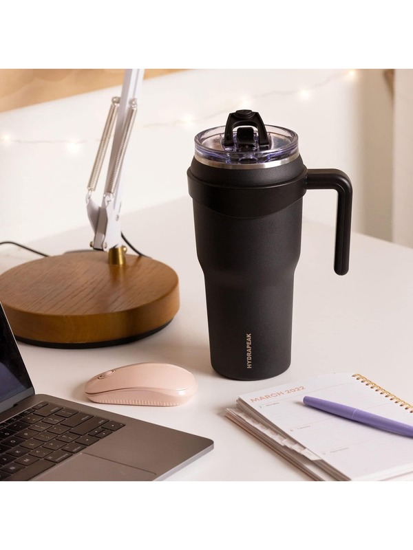 Roadster 40 oz Tumbler with Handle and Straw Lid Convenient 2 in 1 Lid