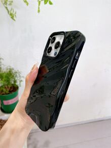 màu trơn Sóng nước Textured Ốp lưng & bao da điện thoại - màu đen - Xem 2
