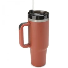 40oz - New Version Stainless Steel Vacuum Insulated Tumbler with Lid and Straw for Water  Smoothie and More  Iced Tea or Coffee (Red Rust) - 彩色 - 查看 1