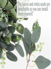 12束桉樹莖人造綠葉莖銀元桉樹莖白色種子枝插花婚禮裝飾品家居裝飾熱帶叢林主題派對用品 - 彩色 - 查看 5