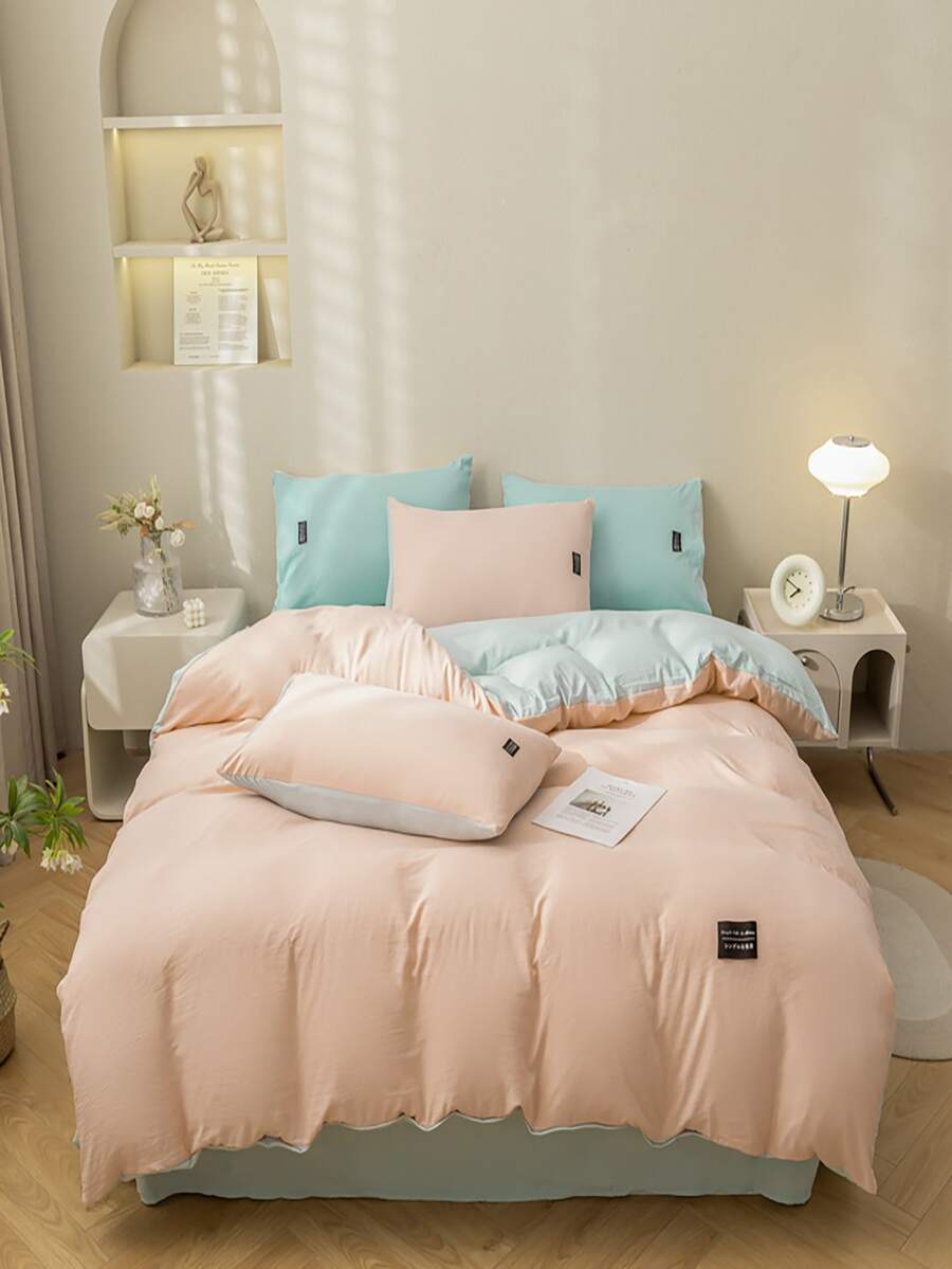 Funda de edredón sin relleno lisa - Rosa Pálido - Ver 1