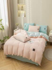 Funda de edredón sin relleno lisa - Rosa Pálido - Ver 2