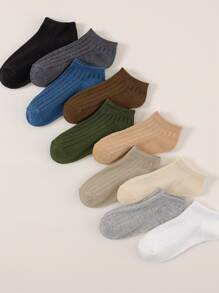 10pairs Solid Ankle Socks - View 2
