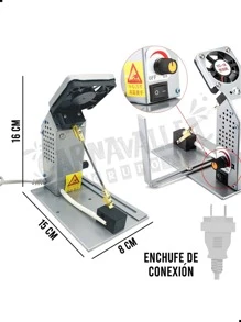 GRUPO CARNAVALLIA Cortadora Eléctrica Electro-térmica Listón Cauterización Textil - Plateado - Ver 2