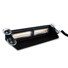 Torreta Estrobo Visera Led Cob 6 Funciones Ámbar Emergencia Seguridad - Blanco - Ver 4