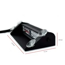 Torreta Estrobo Visera Led Cob 6 Funciones Ámbar Emergencia Seguridad - Blanco - Ver 5