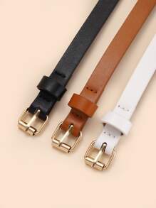 3件套方扣皮带，西部风格，适合夏季、秋季、万圣节等场合。 - 彩色 - 查看 5