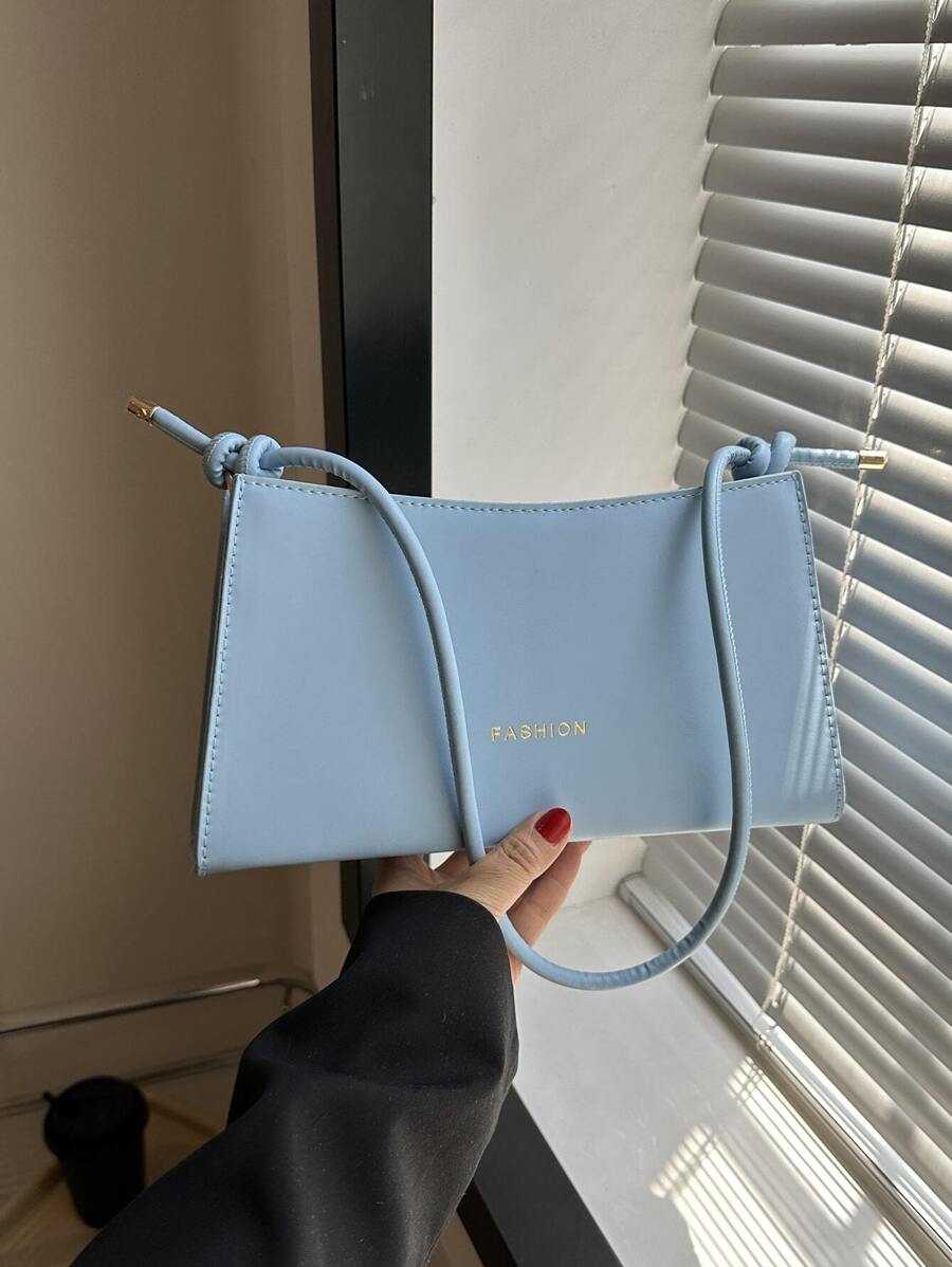 Fashionable Armpit Bag With Letter Print - Blue - View 1