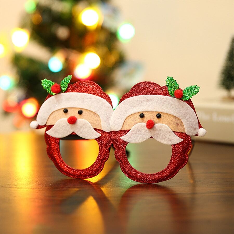 聖誕節和萬聖節裝飾眼鏡,成人創意無鏡片眼鏡框,適用於節日服裝派對和禮物