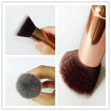 Pennello piatto per fondotinta - Pennello per trucco premium per liquidi, creme e polveri - Pennello per rifiniture, sfumature e viso - Rosa - Visualizzare 4