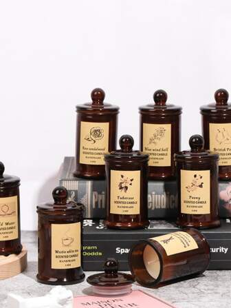 1pc Scented Candle In Bottle, Minimalist Design, Suitable For Casual Everyday Use