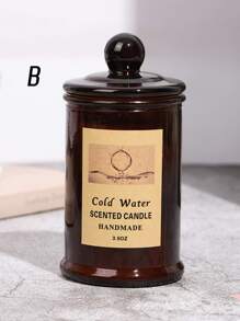 1 支香薰蜡烛，瓶装，简约设计，适合日常休闲使用 - 棕色 - 查看 5