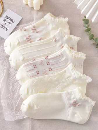 Floral Print Ankle Socks