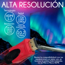 Cable  1.3 De 4 Metros Full Hd 1080p Para Laptop Pc Tv Xbox 360 Ps3 - Negro - Ver 6