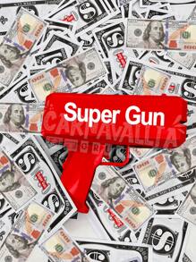 Pistola Lanza Billetes Cash Money Super Gun 200 billetes - Rojo - Ver 7