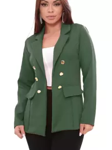 Women Blazers - Army Green - View 1