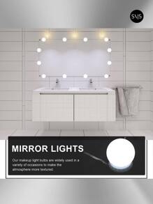 A:LUCES PARA TOCADOR DE LED, Espejo Bombilla Regulable - Blanco - Ver 4