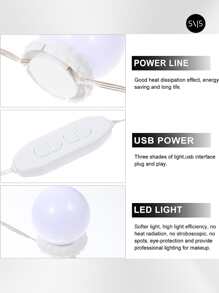 A:LUCES PARA TOCADOR DE LED, Espejo Bombilla Regulable - Blanco - Ver 6
